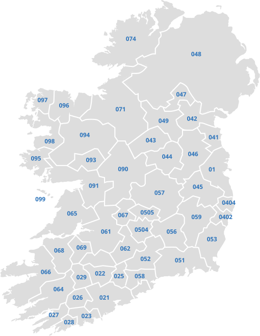 A phonemap of Ireland r/MapPorn